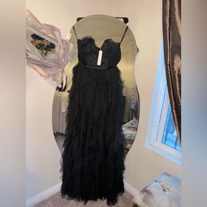 For Love & Lemons Bustier Gown in Black.